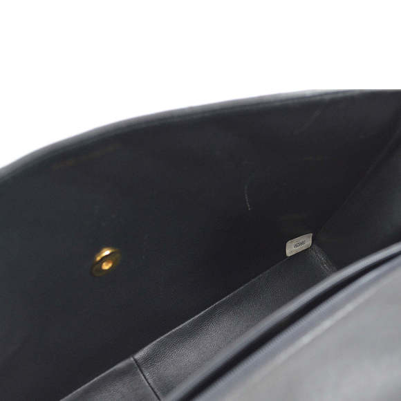 CHANEL Black Lambskin Jumbo Classic Flap Shoulder Bag 181634 - Picture 10 of 10